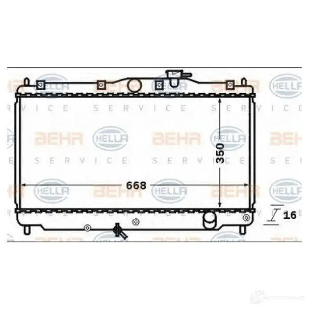Радиатор охлаждения двигателя HELLA 46209 ZYPKO _BEHR HELLA SERVICE_ 8mk376722681