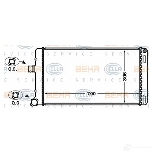 Радиатор охлаждения двигателя HELLA _BEHR HELLA SERVICE_ 9S6T96 8mk376767641 46912