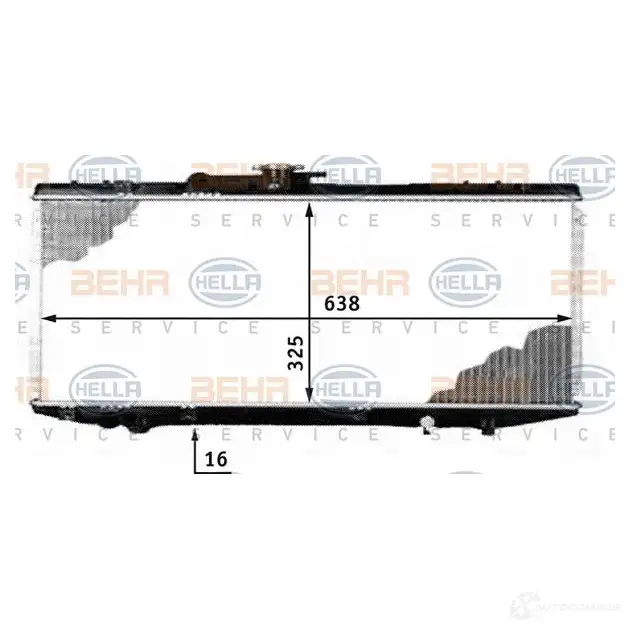 Радиатор охлаждения двигателя HELLA 45872 S9XUVMA 8mk376718381 _BEHR HELLA SERVICE_