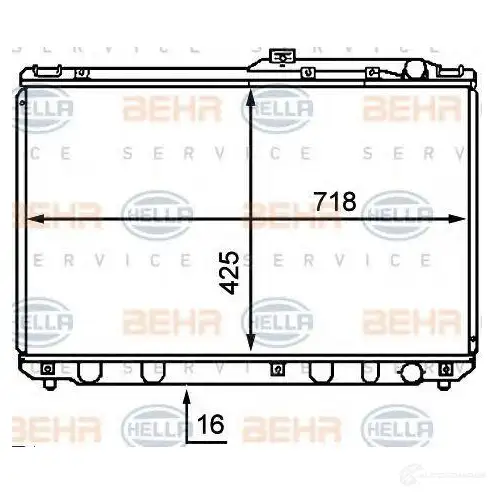Радиатор охлаждения двигателя HELLA TVWO94S 8mk376707731 45045 _BEHR HELLA SERVICE_