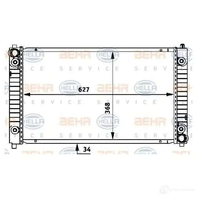 Радиатор охлаждения двигателя HELLA 8mk376721301 2CIQG 46113 _BEHR HELLA SERVICE_