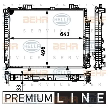 Радиатор охлаждения двигателя HELLA 8mk376712741 _BEHR HELLA SERVICE_ 4FVI2 45391 изображение 0