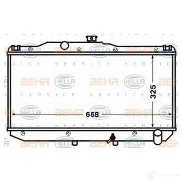 Радиатор охлаждения двигателя HELLA TSCH3 47036 _BEHR HELLA SERVICE_ 8mk376773041 изображение 0