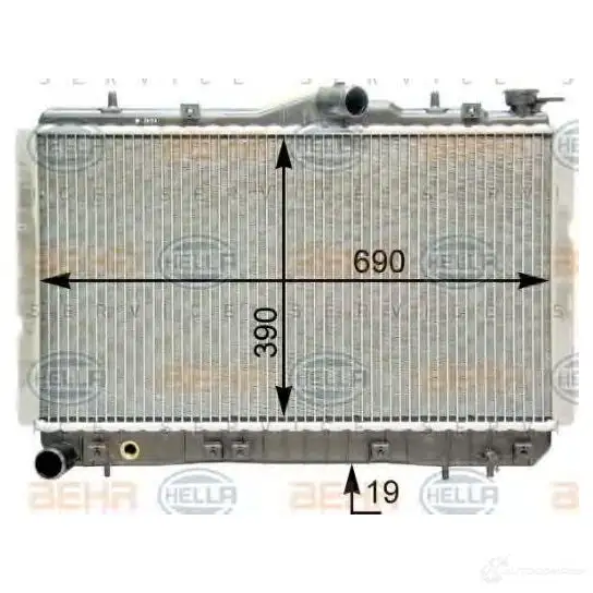 Радиатор охлаждения двигателя HELLA JTSR4VL _BEHR HELLA SERVICE_ 46733 8mk376763001