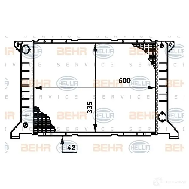 Радиатор охлаждения двигателя HELLA 46024 8mk376720201 _BEHR HELLA SERVICE_ IXV71X7 изображение 0