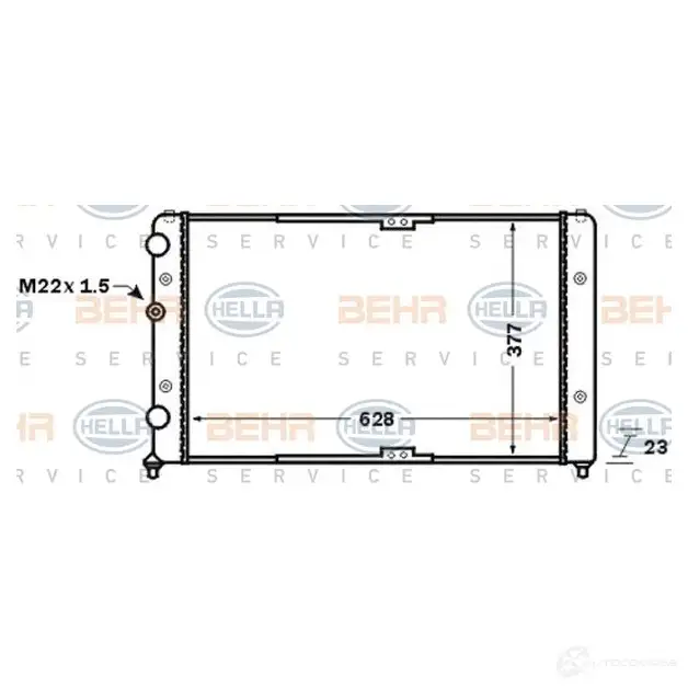 Радиатор охлаждения двигателя HELLA _BEHR HELLA SERVICE_ X92NUF9 47057 8mk376773791