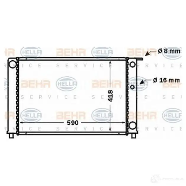 Радиатор охлаждения двигателя HELLA 47064 34ULY2 _BEHR HELLA SERVICE_ 8mk376774111