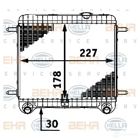 Радиатор охлаждения двигателя HELLA 45890 8mk376718561 _BEHR HELLA SERVICE_ CPZZYVM