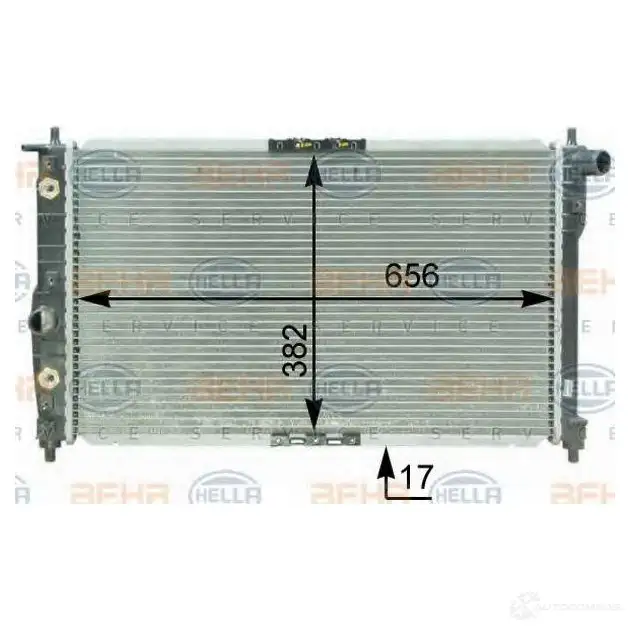 Радиатор охлаждения двигателя HELLA 8mk376762591 _BEHR HELLA SERVICE_ 46716 ZTW8TU3