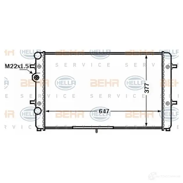 Радиатор охлаждения двигателя HELLA _BEHR HELLA SERVICE_ 8mk376772501 47024 UYZRFCY