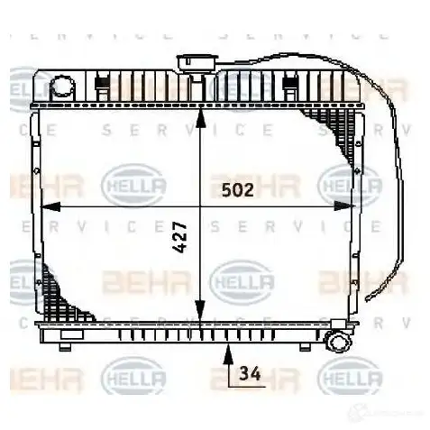 Радиатор охлаждения двигателя HELLA 7PNZ6R 44930 _BEHR HELLA SERVICE_ 8mk376706191