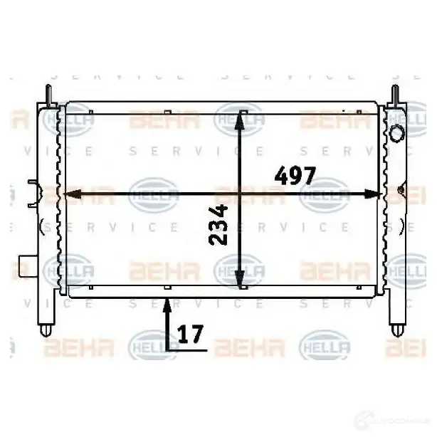 Радиатор охлаждения двигателя HELLA _BEHR HELLA SERVICE_ SIZWD 8mk376716111 45682