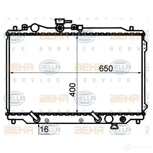 Радиатор охлаждения двигателя HELLA 6EYKQ3X 8mk376769531 _BEHR HELLA SERVICE_ 46946 изображение 0