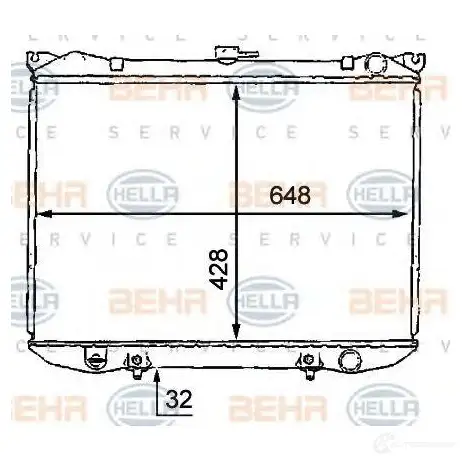 Радиатор охлаждения двигателя HELLA 8mk376707751 45047 M3AOTEU _BEHR HELLA SERVICE_