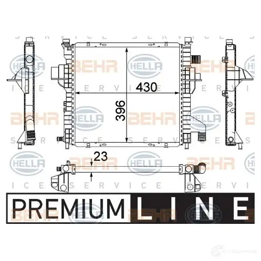 Радиатор охлаждения двигателя HELLA 8mk376706541 YR0TZ23 44963 _BEHR HELLA SERVICE_