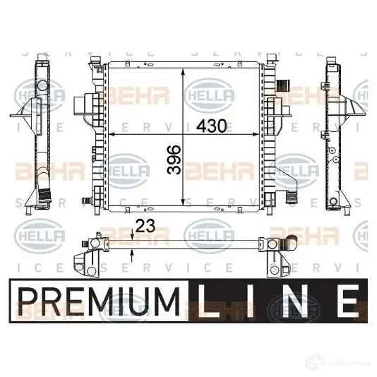Радиатор охлаждения двигателя HELLA 8mk376706541 YR0TZ23 44963 _BEHR HELLA SERVICE_ изображение 0