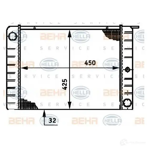 Радиатор охлаждения двигателя HELLA 8mk376720461 _BEHR HELLA SERVICE_ L5089 46049