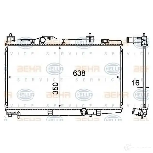 Радиатор охлаждения двигателя HELLA 47108 _BEHR HELLA SERVICE_ 8mk376781141 4GWLCK8