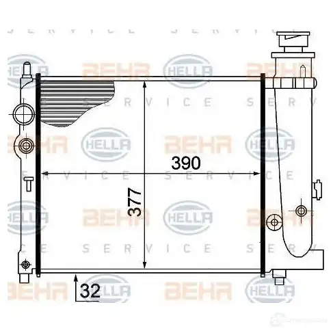 Радиатор охлаждения двигателя HELLA 45635 8mk376715391 _BEHR HELLA SERVICE_ PSM19