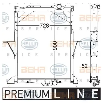 Радиатор охлаждения двигателя HELLA RR8OM 47090 _BEHR HELLA SERVICE_ 8mk376775001 изображение 0