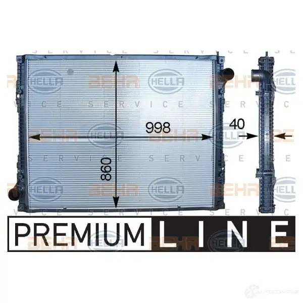 Радиатор охлаждения двигателя HELLA 45KWS 46404 _BEHR HELLA SERVICE_ 8mk376745741