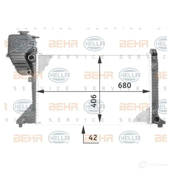 Радиатор охлаждения двигателя HELLA 8mk376722004 EX1WPIQ _BEHR HELLA SERVICE_ 46163