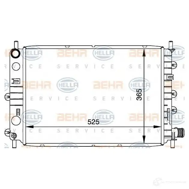 Радиатор охлаждения двигателя HELLA 45675 0AH1ZL _BEHR HELLA SERVICE_ 8mk376716041