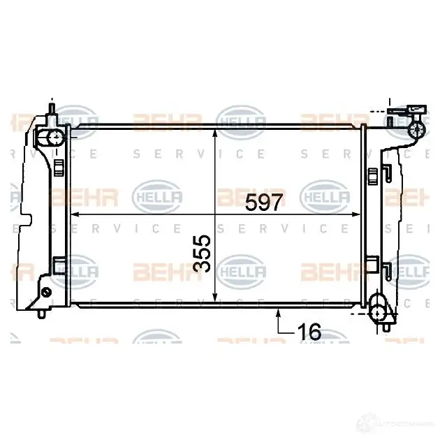 Радиатор охлаждения двигателя HELLA 8mk376773641 _BEHR HELLA SERVICE_ F31J97O 47048