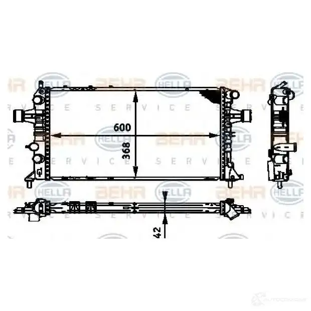 Радиатор охлаждения двигателя HELLA 05XRU 8mk376713024 _BEHR HELLA SERVICE_ 45403 изображение 0