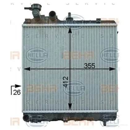 Радиатор охлаждения двигателя HELLA 8mk376754501 QY02M 46537 _BEHR HELLA SERVICE_