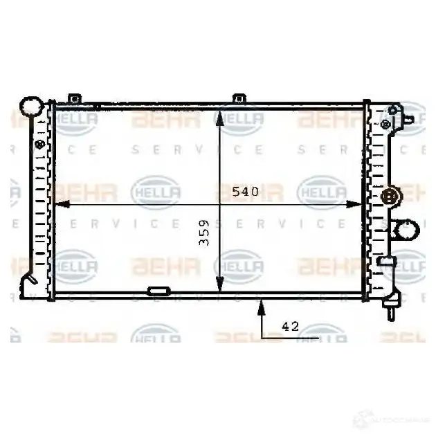 Радиатор охлаждения двигателя HELLA JB9GF 8mk376711791 45301 _BEHR HELLA SERVICE_ изображение 0