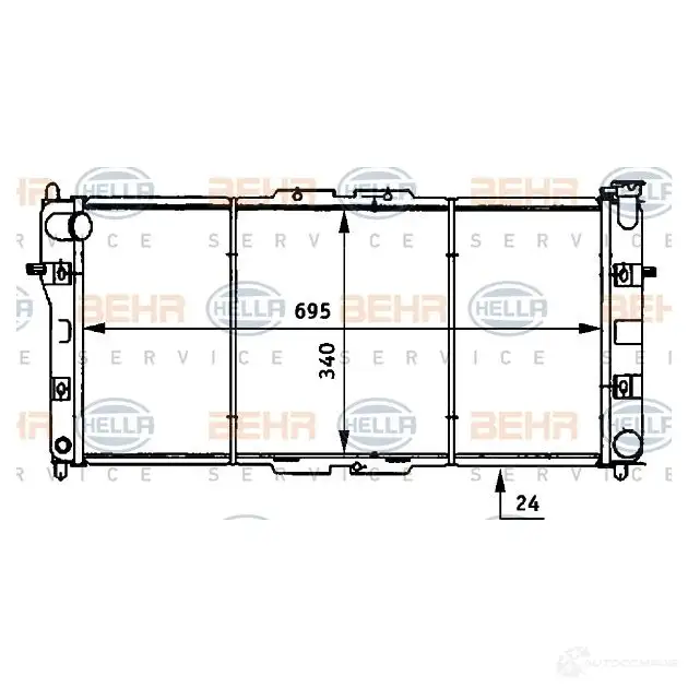 Радиатор охлаждения двигателя HELLA 44979 _BEHR HELLA SERVICE_ 5ERNFWM 8mk376706721