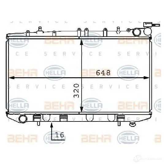 Радиатор охлаждения двигателя HELLA 45022 7DR7U43 8mk376707491 _BEHR HELLA SERVICE_