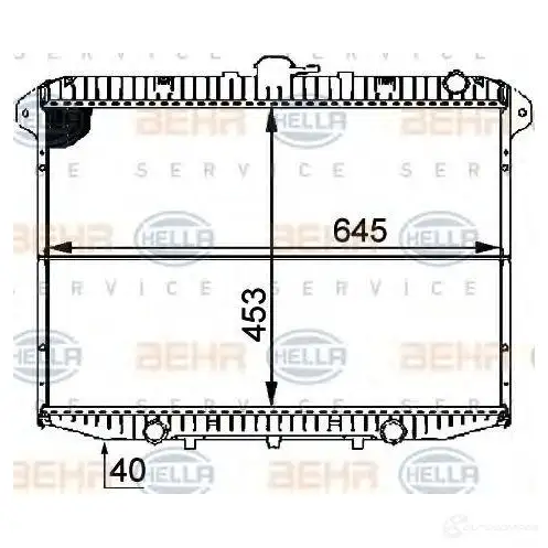 Радиатор охлаждения двигателя HELLA 8mk376706591 4HGS2T7 44967 _BEHR HELLA SERVICE_ изображение 0