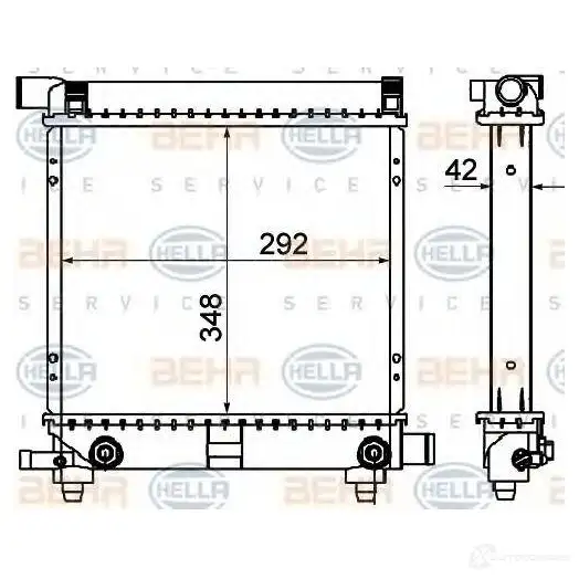 Радиатор охлаждения двигателя HELLA 45265 8mk376711314 BQ2H8RG _BEHR HELLA SERVICE_