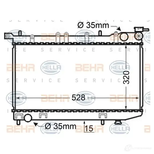 Радиатор охлаждения двигателя HELLA 44895 _BEHR HELLA SERVICE_ 8mk376704741 GBAGZKX