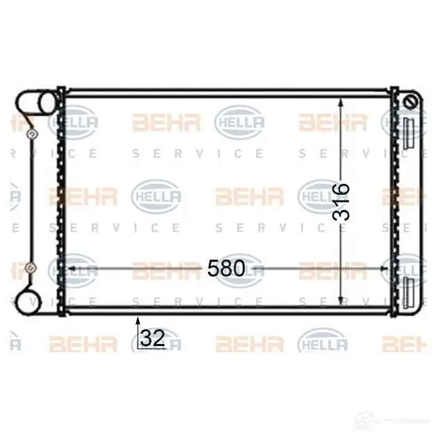 Радиатор охлаждения двигателя HELLA 8mk376704641 44886 _BEHR HELLA SERVICE_ 8GVPGR