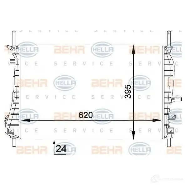 Радиатор охлаждения двигателя HELLA 8mk376755271 46564 DAAHU _BEHR HELLA SERVICE_
