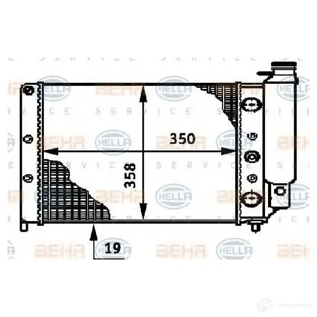 Радиатор охлаждения двигателя HELLA _BEHR HELLA SERVICE_ 45952 8mk376719311 AU0MQO изображение 0