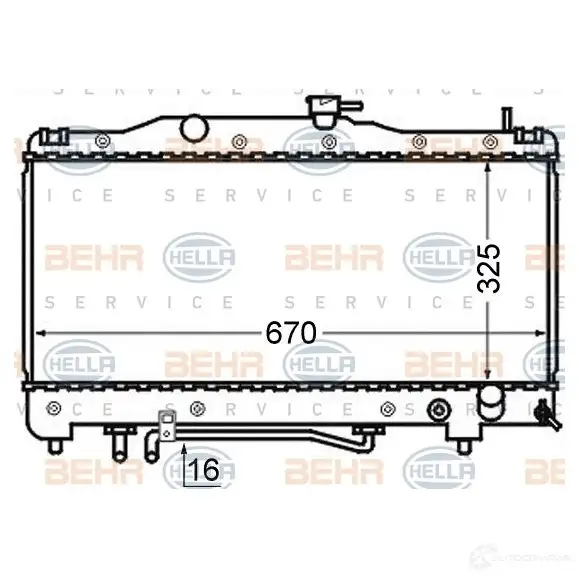 Радиатор охлаждения двигателя HELLA 46233 8mk376724641 RB9YA7F _BEHR HELLA SERVICE_