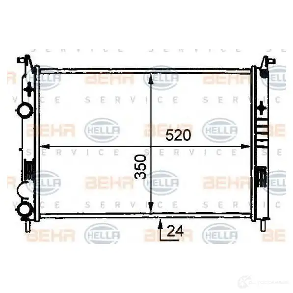 Радиатор охлаждения двигателя HELLA 46059 8mk376720561 _BEHR HELLA SERVICE_ Z53SNW1 изображение 0