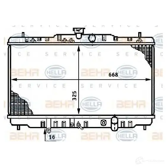 Радиатор охлаждения двигателя HELLA _BEHR HELLA SERVICE_ YL6ANW 8mk376708551 45105