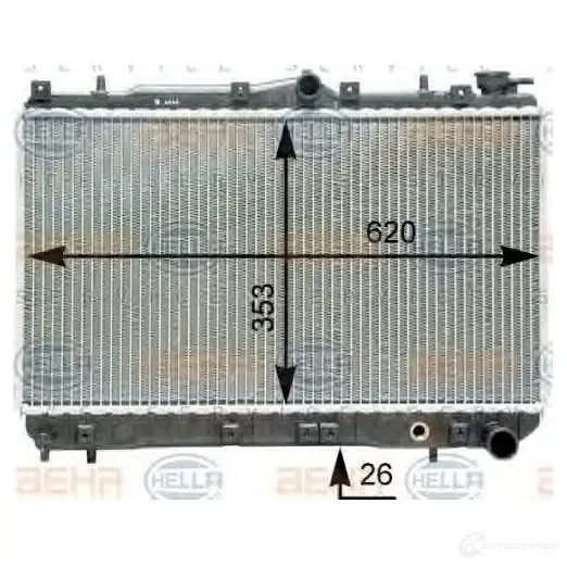 Радиатор охлаждения двигателя HELLA _BEHR HELLA SERVICE_ 46676 3VDCF9 8mk376762141