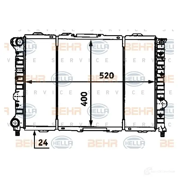 Радиатор охлаждения двигателя HELLA 45842 8mk376718101 R2ZJVJ _BEHR HELLA SERVICE_