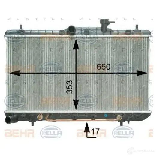 Радиатор охлаждения двигателя HELLA V5U3U 8mk376762771 _BEHR HELLA SERVICE_ 46732 изображение 0