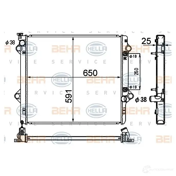 Радиатор охлаждения двигателя HELLA 47153 8mk376790191 _BEHR HELLA SERVICE_ 90HMV