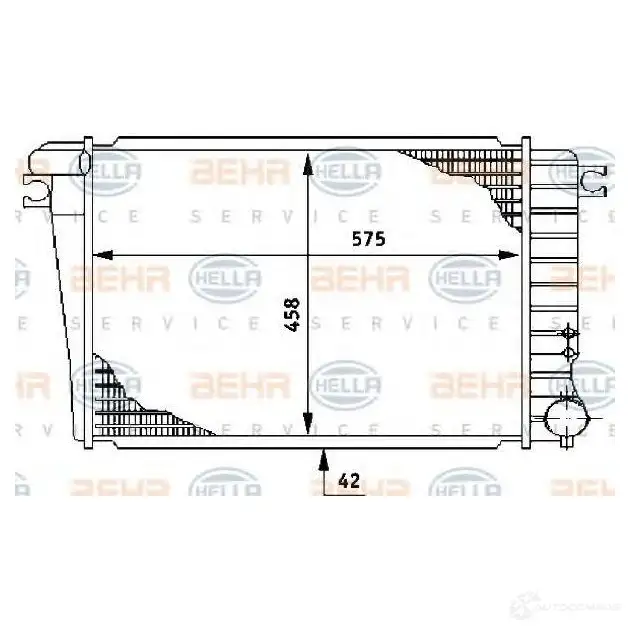 Радиатор охлаждения двигателя HELLA 8mk376710691 45223 H4JR3 _BEHR HELLA SERVICE_