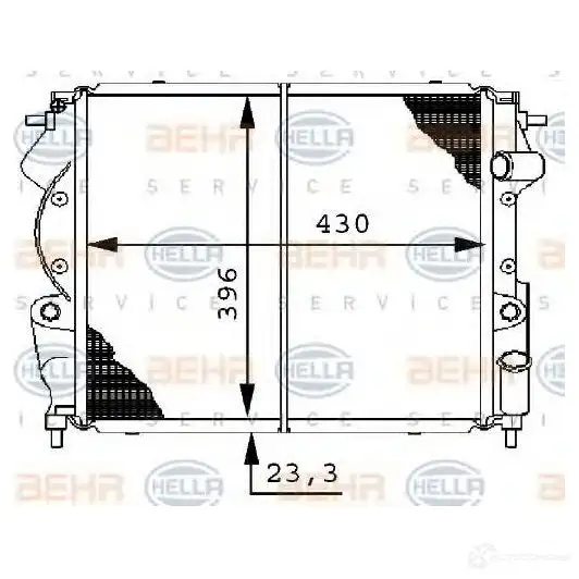 Радиатор охлаждения двигателя HELLA 44946 _BEHR HELLA SERVICE_ 8mk376706391 KXLAKL