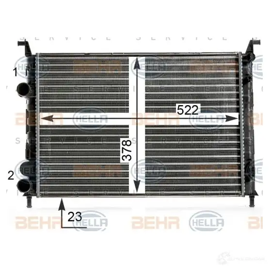 Радиатор охлаждения двигателя HELLA 8mk376700251 _BEHR HELLA SERVICE_ UESWO5 44790 изображение 0