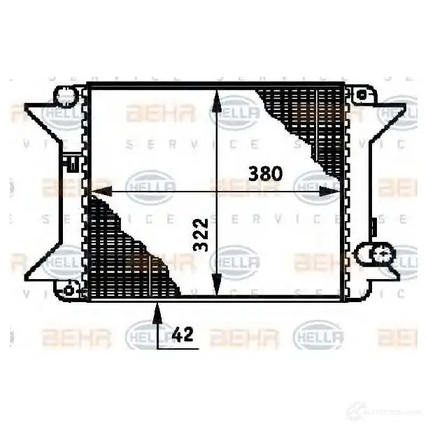 Радиатор охлаждения двигателя HELLA 45957 _BEHR HELLA SERVICE_ 8mk376719361 2Q5D71